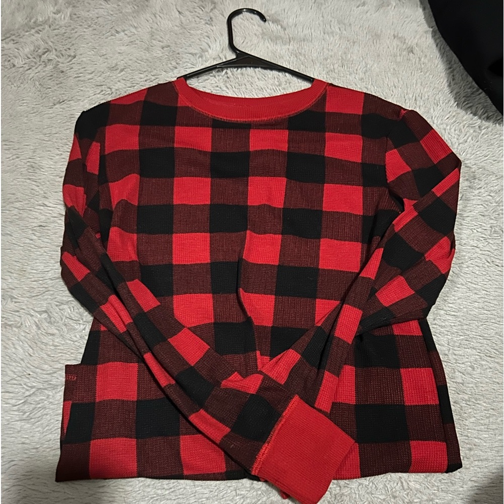 Plaid pajama shirt